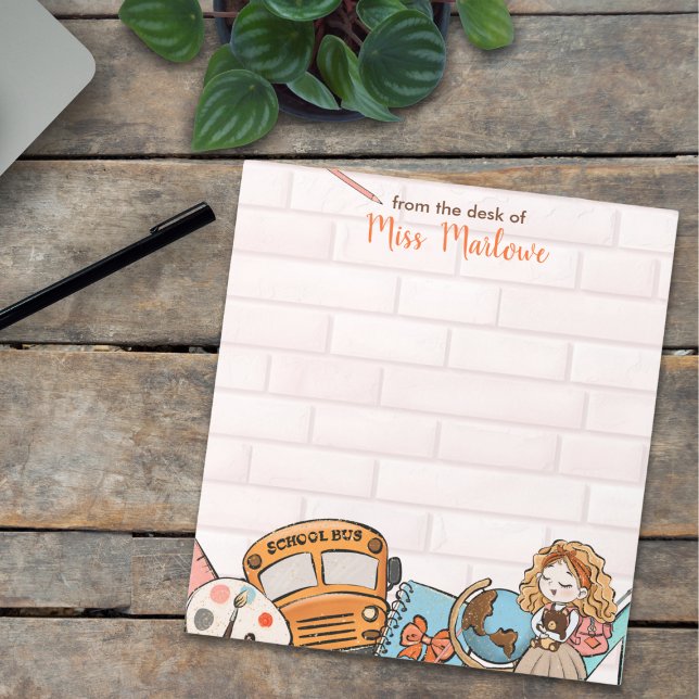 Personligen back to school Lärare Gift Anteckningsblock (Back to School Teacher Gift Personalized Notepad)