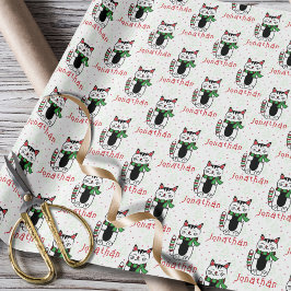 Personligen Barn i den roliga julklappen Tecknad Presentpapper
