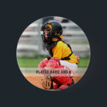 Personligen Baseball Player Photo Namn Number Knapp<br><div class="desc">Du kan enkelt ställe barnen i mallen för att göra en söt knappgåva till barnet. Lägg till en text,  t.ex. en namn,  om du vill anpassa och anpassa stiftet. Finns i olika former och storlekar. Välj en egen form eller storlek på Alternativ-menyn.</div>