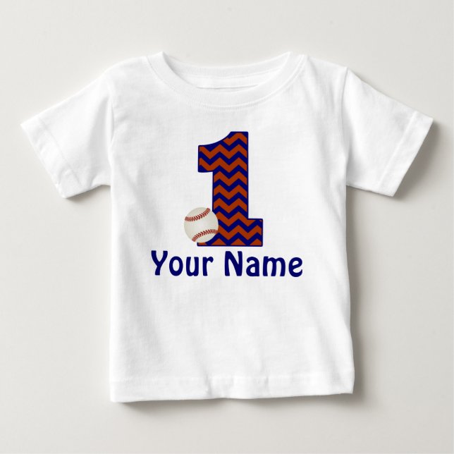 personligen Baseball Shirt Tee (Framsida)