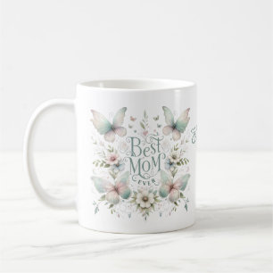 Personligen Bästa Mamma någonsin Pastel Blommigt Kaffemugg