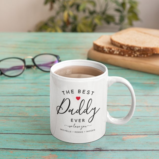 Personligen "Bästa pappa någonsin" Cute Kaffemugg (Skapare uppladdad)