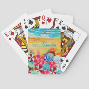Personligen Beach Parbrellas Sand Casinokort