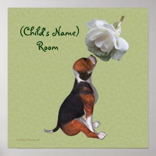 Personligen Beagle och Ro Kids Room Poster