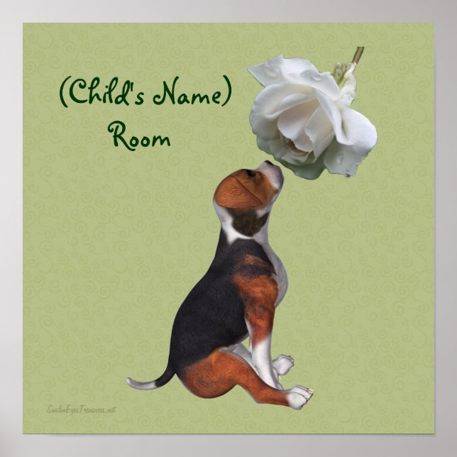 Personligen Beagle och Ro Kids Room Poster (Framsidan)