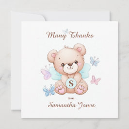 Personligen Bear and Butterflies Tack för ditt kor