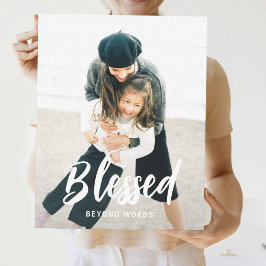 Personligen Beloved Caption Photo Wrapped Canvas
