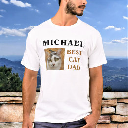 Personligen Best Cat Pappa Anpassningsbar Photo Na T Shirt