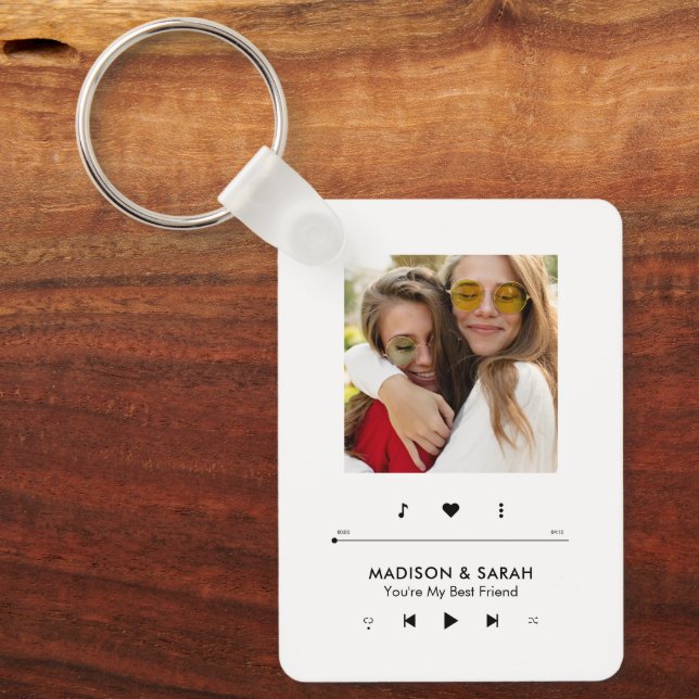 Personligen BFF för Music Player Photo Ram Nyckelring (Framsida)