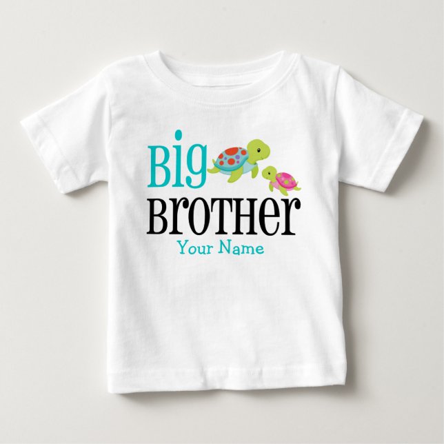 Personligen Big Brother Sea Turtles T-shirt (Framsida)