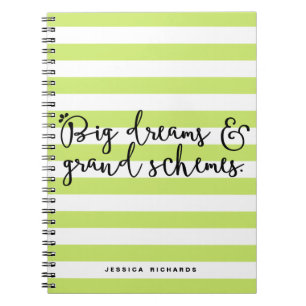 Personligen Big Dreams & Grand Schema - bärbar dat Anteckningsbok