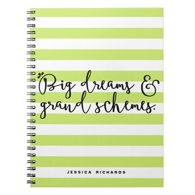 Personligen Big Dreams & Grand Schema - bärbar dat Anteckningsbok (Framsidan)