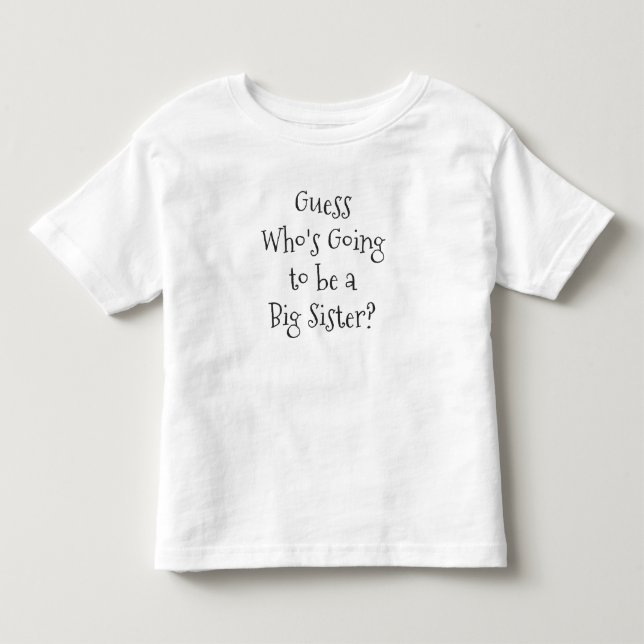Personligen Big Sister Nyfödd bebis annons  T Shirt (Framsida)