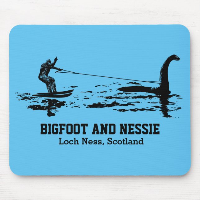 Personligen Bigfoot och Nessie Loch Ness Musmatta (Framsidan)