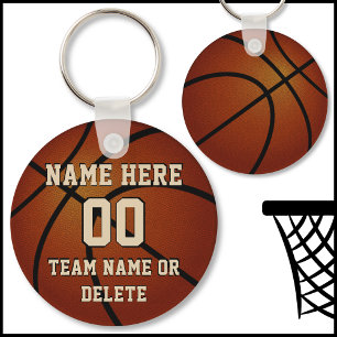 Personligen billigt Basketball Keychains, 3 text Nyckelring