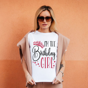 Personligen Birthday Girl Birthday Squad Matching T Shirt