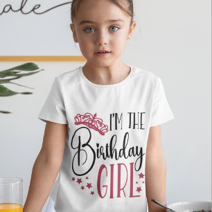 Personligen Birthday Girl Birthday Squad Matching T Shirt