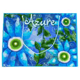 Personligen Blå Gröntar för blommigt Abstrakt Flow