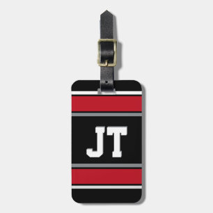 Personligen Black and Red Sports Rand Bagagebricka