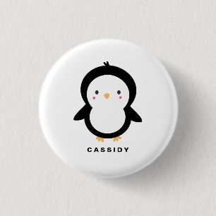 Personligen Black and White Baby Penguin Kids Knapp