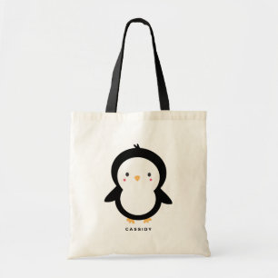 Personligen Black and White Baby Penguin Kids Tygkasse