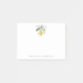 Personligen Blåfärgslemonger med vattenfärg Post-it Block