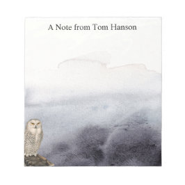 Personligen Blåmoln i Uggla, vattenfärg Anteckningsblock