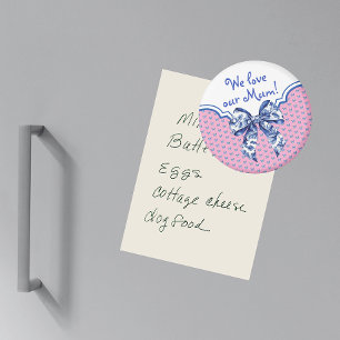 Personligen Blåvit fjärilstrumpa för vintage Magnet