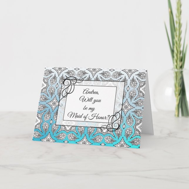 Personligen blir mitt Maid of honor-kort Inbjudan (Framsida)