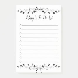 Personligen blommar ut att göra listanteckningar post-it block