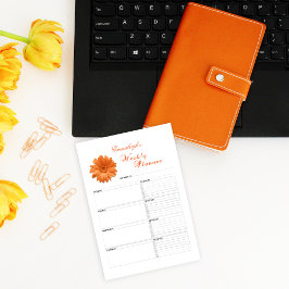 Personligen blommigt Daisy Veckoplanering Post-it Block