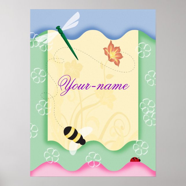 Personligen Blommor Poster (Framsidan)