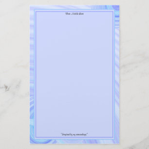 Personligen Blue and Teal Line Gräns Brevpapper