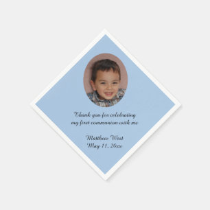 Personligen Blue Anpassningsbar Communion Photo Na Pappersservett