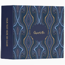 Personligen Blue Guld Modern Abstrakt Geode