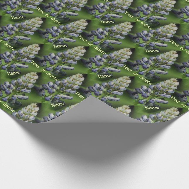 Personligen Blue Lupine Flower Nature Presentpapper (Hörn)