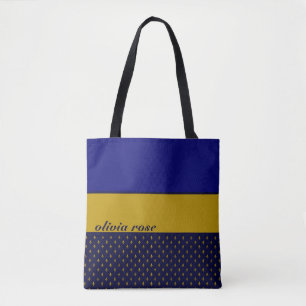 Personligen Blue och Guld Tygkasse