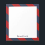 Personligen Blue och Red Rand Anteckningsblock<br><div class="desc">Det här anteckningsblocket i snyggten kan vara personlig med ditt namn,  monogram,  initialer,  ett speciellt datum (bröllop-årsdag,  födelsedatum osv.) eller valfri text. Besök våra butiker för mer design och färg-program.</div>