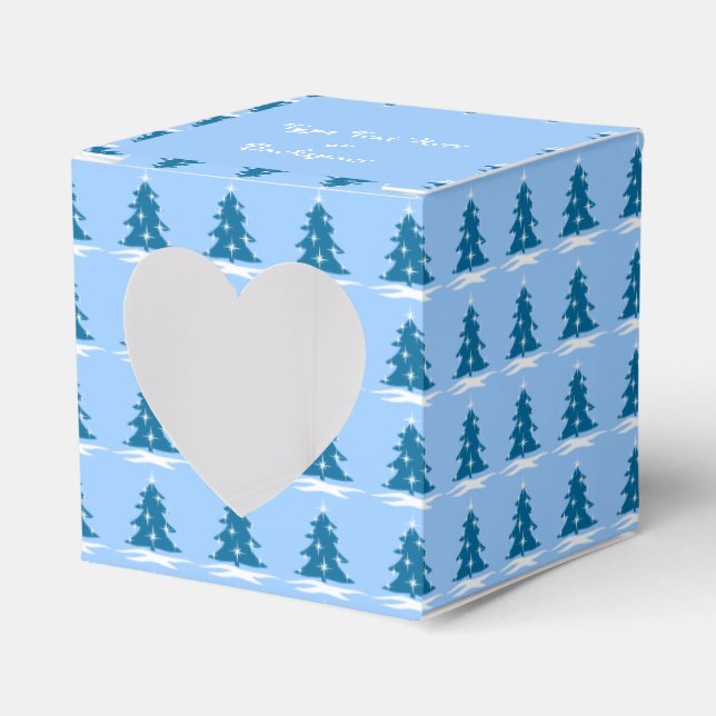 Personligen Blue Träd Boxes i julklapp Presentaskar (Framsidan Sidan)