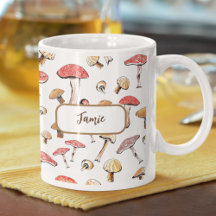 Personligen Boho Mushroom Hand Drawn Toadstools