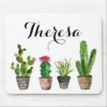 Personligen Boho Watercolor Succulents Musmatta<br><div class="desc">Kvismisk och bohemisk munsepad med vattenfärgade krukmedel. Personlig genom att lägga till egna uppgifter. Det här blir perfekt som gåva. Denna design finns i en rad olika produkter.</div>