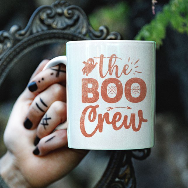 Personligen Boo Crew Orange Glitter Två-Tonad Mugg (Skapare uppladdad)
