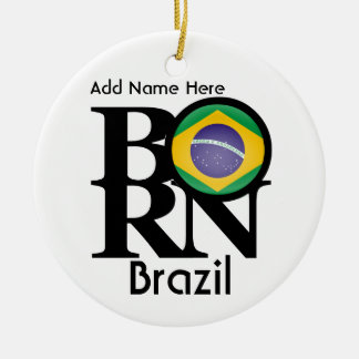 Personligen BORN Brasilien Julgransprydnad Keramik