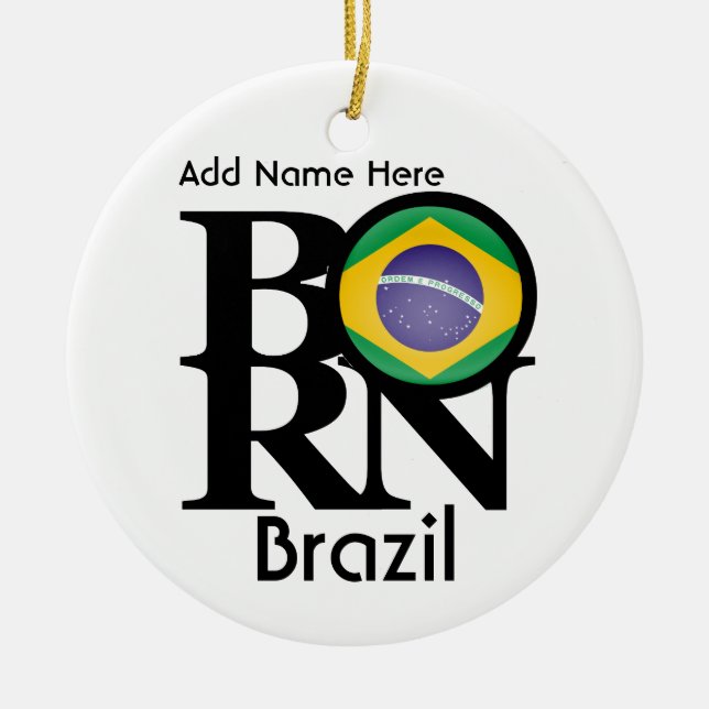 Personligen BORN Brasilien Julgransprydnad Keramik (Framsidan)