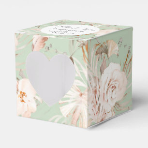 Personligen botaniskt fa i vattenfärgsbeige blommi presentaskar