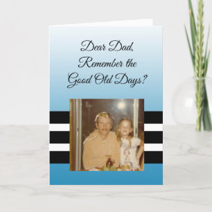 Personligen bra Gammal dag Photo Fars dag Card Kort