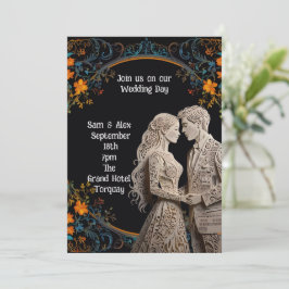 Personligen Bride & Groom Bröllop Inbjudningar