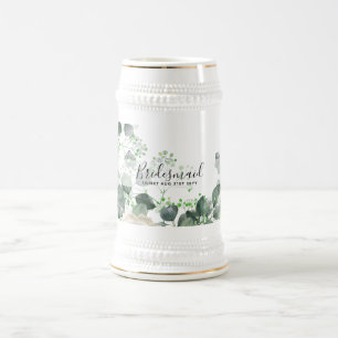 Personligen Bridesmaid Gifts Vit ros Theme Sejdel