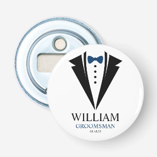 Personligen Bright Bow Tie Tuxedo "Groomsman" Flasköppnare