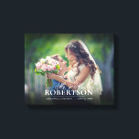 Personligen Bröllop för elegant  Canvastryck<br><div class="desc">Lägg till fotot från bröllop på arbetsytan och anpassa med datum för namn och bröllop.</div>